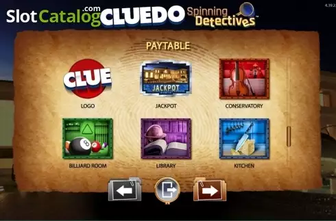 Скрин5. CLUEDO Spinning Detectives слот