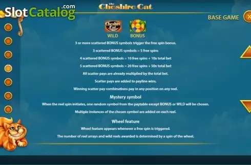 Скрин5. The Cheshire Cat слот