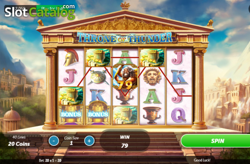 Скрин3. Throne of Thunder слот