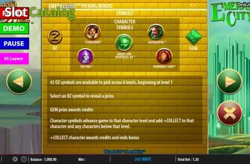 Скрин7. Wizard of Oz: Emerald City слот
