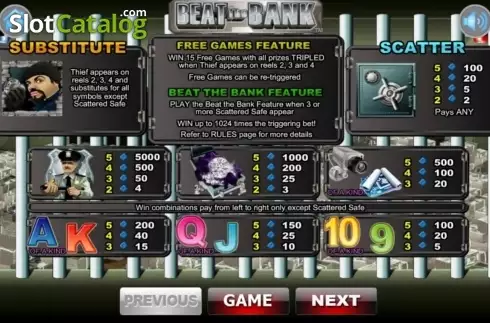 Скрин2. Beat The Bank слот