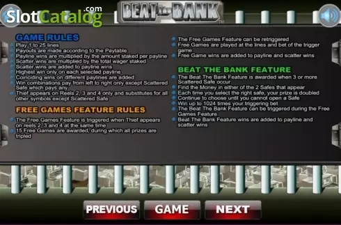 Скрин3. Beat The Bank слот