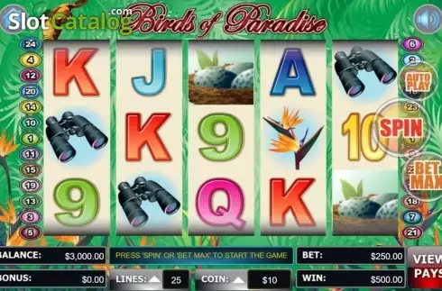 Скрин7. Birds Of Paradise (Wager Gaming) слот