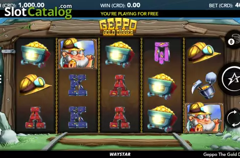Скрин2. Geppo the Gold Digger слот