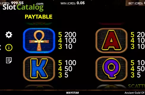 Скрин6. Ancient Gold of Egypt слот