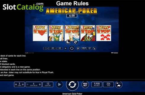 Скрин8. American Poker Gold (Wazdan) слот