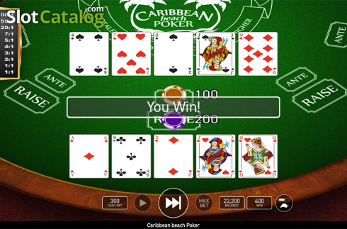 Скрин4. Caribbean Beach Poker (Wazdan) слот