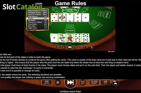 Скрин8. Caribbean Beach Poker (Wazdan) слот