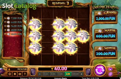 Скрин6. Unicorn Reels слот