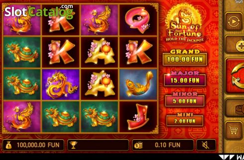 Скрин3. Sun of Fortune слот