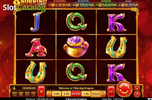 Скрин5. 9 Burning Dragons слот