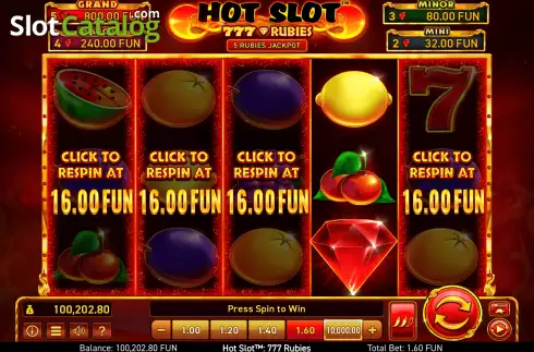 Скрин4. Hot Slot: 777 Rubies слот