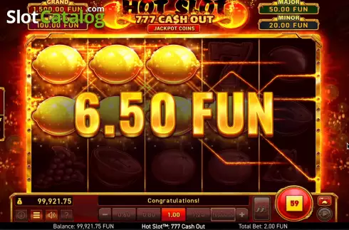 Скрин4. Hot Slot: 777 Cash Out (Wazdan) слот