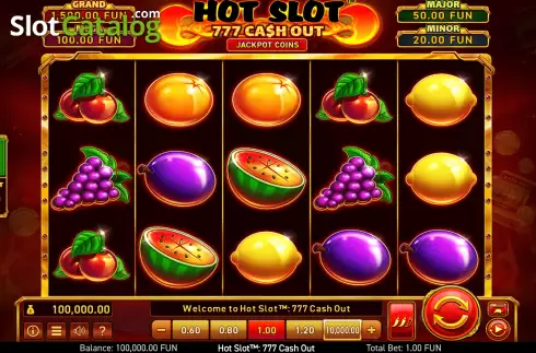 Скрин3. Hot Slot: 777 Cash Out (Wazdan) слот