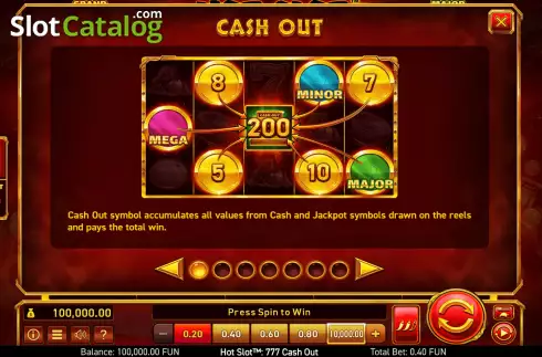 Скрин9. Hot Slot: 777 Cash Out (Wazdan) слот