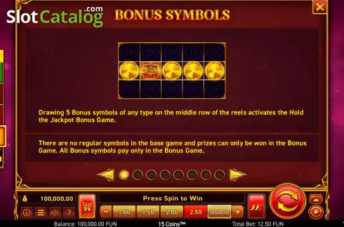 Скрин9. 15 Coins слот