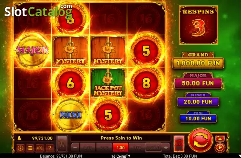 Скрин7. 16 Coins слот