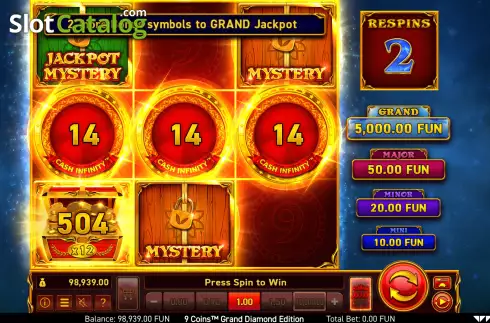 Скрин7. 9 Coins Grand Diamond Edition слот