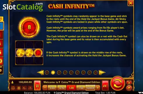 Скрин9. 9 Coins Grand Diamond Edition слот