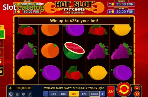 Скрин3. Hot Slot: 777 Coins Extremely Light слот