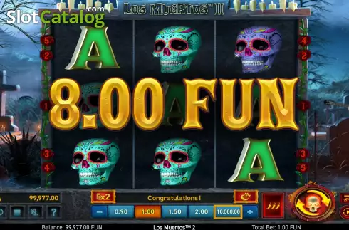 Скрин3. Los Muertos II слот