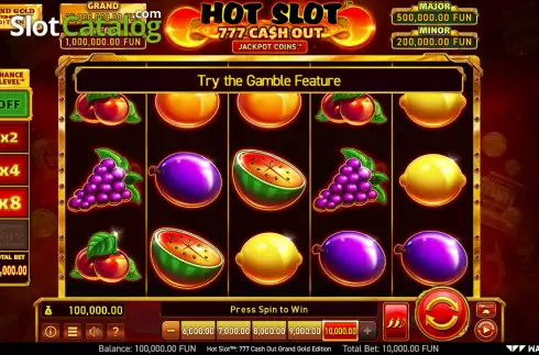 Скрин2. Hot Slot: 777 Cash Out Grand Gold Edition слот