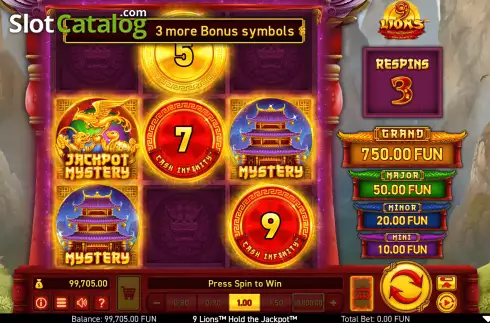 Скрин6. 9 Lions Hold the Jackpot слот