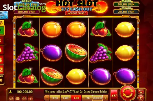 Скрин3. Hot Slot: 777 Cash Out Grand Diamond Edition слот