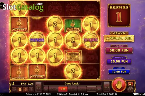 Скрин4. 25 Coins Grand Gold Edition слот