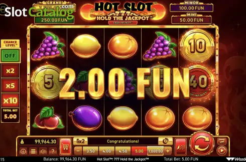 Скрин3. Hot Slot: 777 Hold the Jackpot слот
