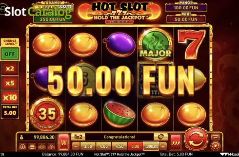 Скрин5. Hot Slot: 777 Hold the Jackpot слот
