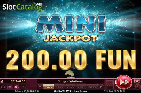 Скрин3. Hot Slot: 777 Platinum Crown слот