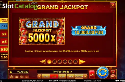 Скрин7. Hot Slot: 777 Diamond Crown слот