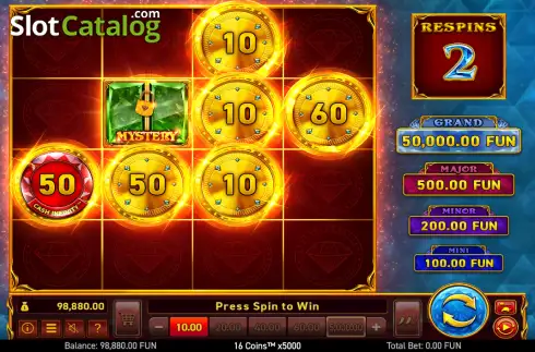 Скрин3. 16 Coins x5000 слот