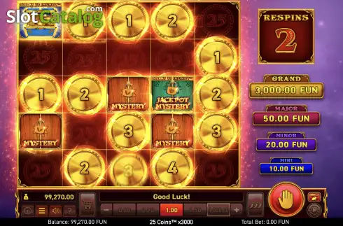 Скрин3. 25 Coins x3000 слот