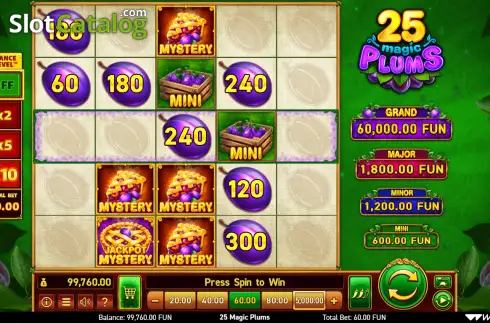 Скрин2. 25 Magic Plums слот