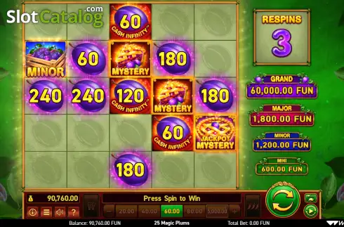 Скрин3. 25 Magic Plums слот