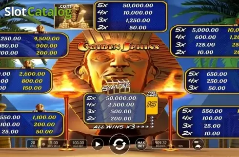 Скрин9. Golden Sphinx слот