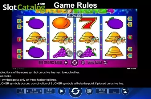 Скрин7. Magic Fruits 4 слот