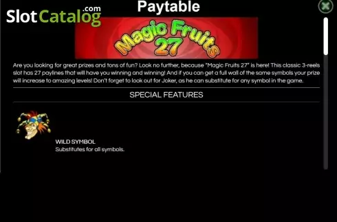 Скрин5. Magic Fruits 27 слот