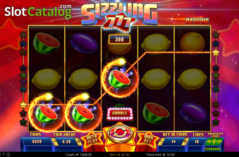 Скрин5. Sizzling 777 Deluxe слот
