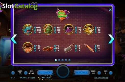 Скрин4. Pizza Invaders слот
