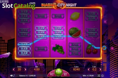 Скрин4. Blazing City Night слот