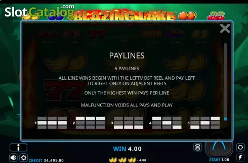 Скрин6. Blazing Lake слот