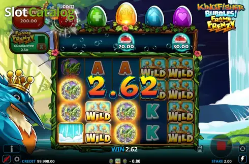 Скрин3. Kingfisher Bubbles Frame Frenzy слот