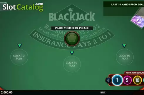 Скрин2. Blackjack (Wizard Games) слот