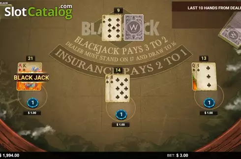 Скрин7. Dragons of the North - Blackjack слот