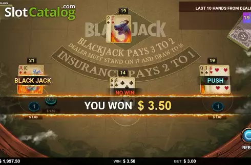 Скрин8. Dragons of the North - Blackjack слот