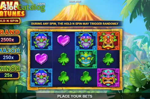 Скрин2. Lava Fortunes Hold N Spin слот