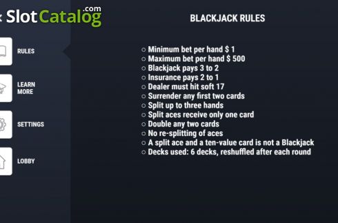 Скрин9. Blackjack (Woohoo) слот